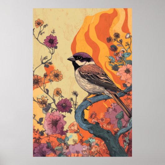 Blume Power Sparrow Poster (Vorne)