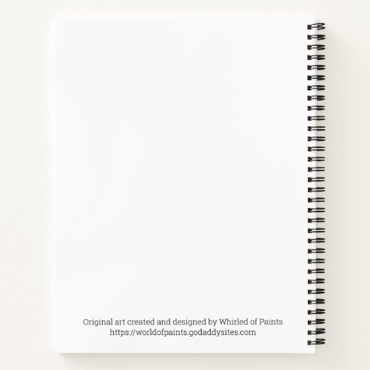 Blume Power Spiral Notebook Notizblock (Rückseite)