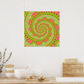Blume Power Spiral SUNNY Poster (Küche)
