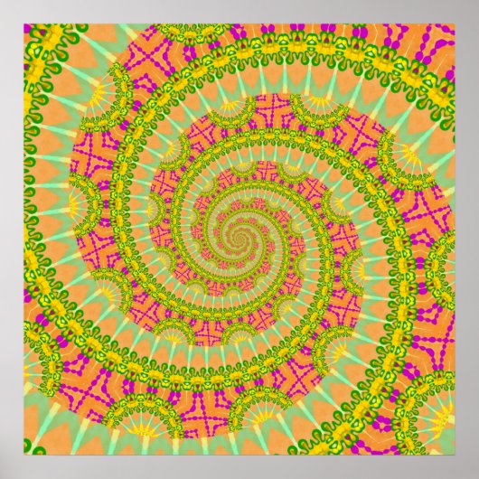 Blume Power Spiral SUNNY Poster (Vorne)