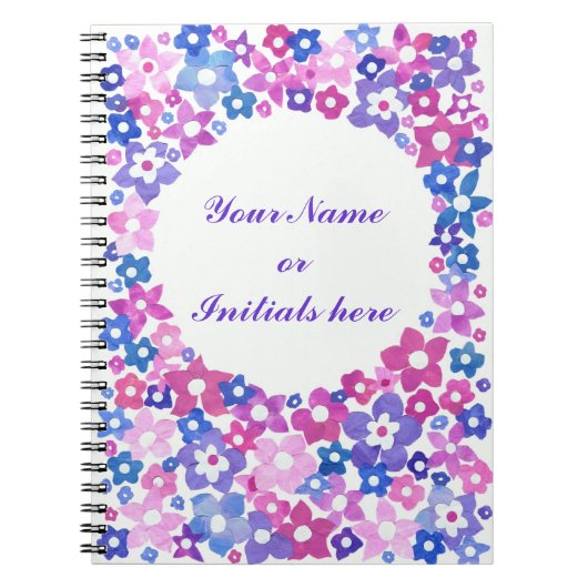 'Blume Power' SpiralNotebook zum Personalisieren Notizblock (Vorderseite)