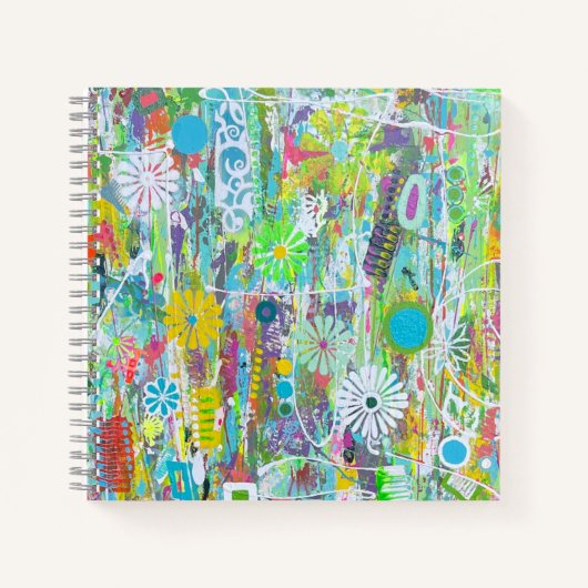 Blume Power Square Notebook Notizblock (Vorderseite)