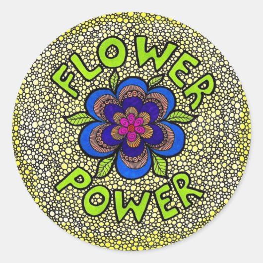 Blume Power Sticker (Vorderseite)
