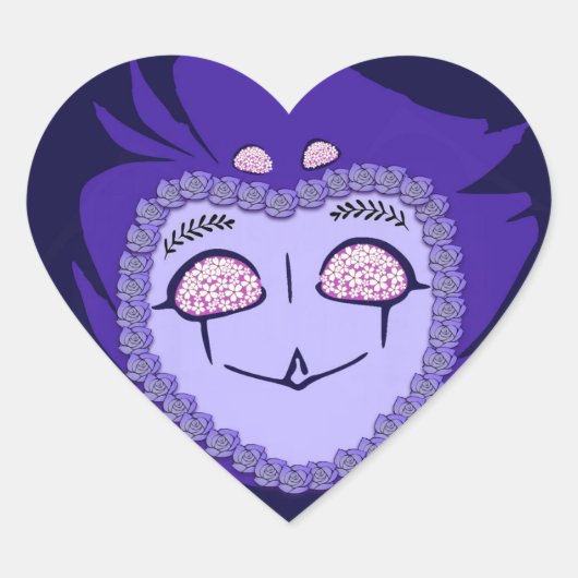 Blume Power Stolas Goetia Herz-Aufkleber (Vorderseite)