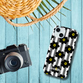 Blume Power Stripes Personalisieren Name iPhone Fa Hülle