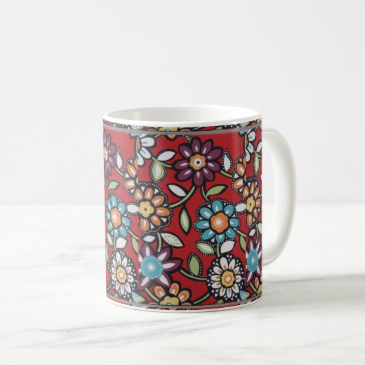 Blume Power Tasse (VorderseiteRechts)