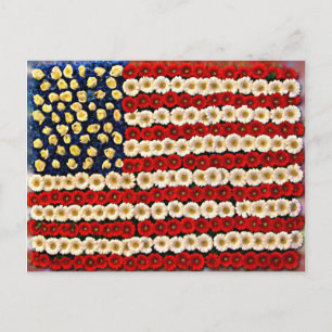 Blume Power US-Banner Postkarte