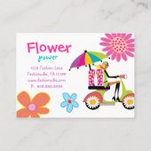 Blume Power Visitenkarten Scooter Flip Flops Visitenkarte (Rückseite)