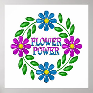 Blume Power Wreath Poster