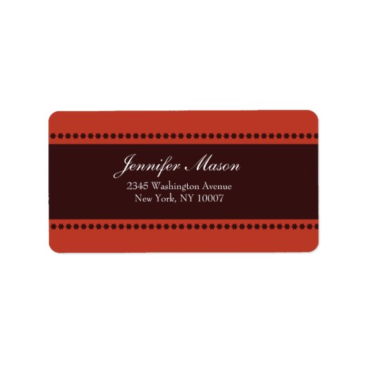 Blume Power - Ziegeleien und schwarze Adressetiket Adressaufkleber (Vorne)