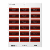 Blume Power - Ziegeleien und schwarze Adressetiket Adressaufkleber (Vorne)