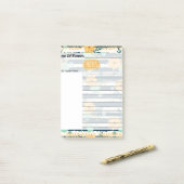 Blume Presse blüht unterwegs auf Notepad Post-it Klebezettel (Auf Schreibtisch)