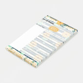 Blume Presse blüht unterwegs auf Notepad Post-it Klebezettel (angewinkelt)