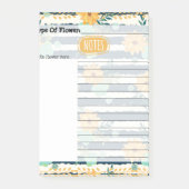 Blume Presse blüht unterwegs auf Notepad Post-it Klebezettel (Vorderseite)