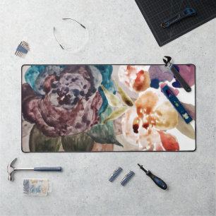 Blume Princess Blush Pink Pasta Wasserfarbe Schreibtischunterlage