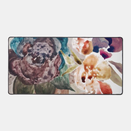 Blume Princess Blush Pink Pasta Wasserfarbe Schreibtischunterlage (Vorderseite)