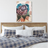 Blume Princess Pastell Navy Blush Pink Blues Leinwanddruck (Insitu (Schlafzimmer))