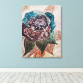 Blume Princess Pastell Navy Blush Pink Blues Leinwanddruck (Insitu (Holzboden))