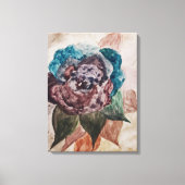 Blume Princess Pastell Navy Blush Pink Blues Leinwanddruck (Vorderseite)