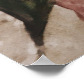 Blume Princess Pastell Navy Blush Pink Blues Poster (Ecke)