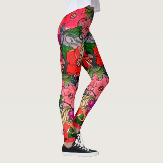 Blume Print Leggings für Frauen (Rechts)
