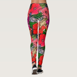 Blume Print Leggings für Frauen