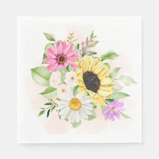 Blume Print Paper Napkins Serviette (Vorderseite)