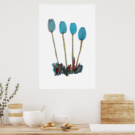 Blume Print Poster (Küche)