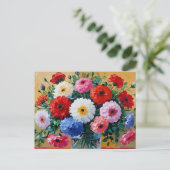 Blume Print Postkarte (Stehend Vorderseite)