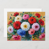 Blume Print Postkarte (Vorne/Hinten)