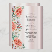 Blume Probe Abendessen Einladung (Vorne/Hinten)