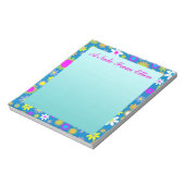 Blume Profusion Blue Notizblock (Rotiert)