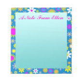 Blume Profusion Blue Notizblock (Vorderseite)