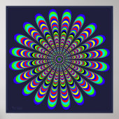 Blume Propeller optische Illusion Poster (Vorne)