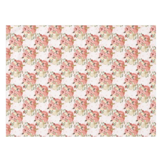 Blume Pumpkin Beehive Muster Party Dekorationen Tischdecke (Vorderseite (Horizontal))