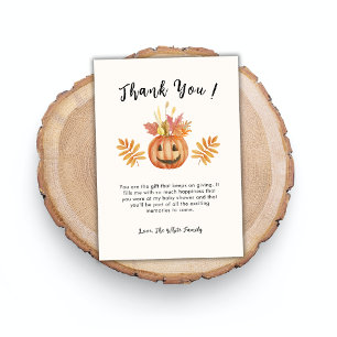 Blume Pumpkin Halloween Herbstdusche Dankeskarte