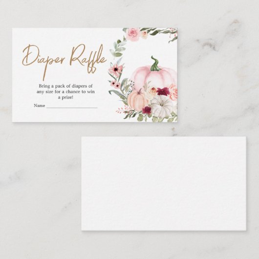 Blume Pumpkin Kinderdusche Windelwanne Herbst Wind Begleitkarte (Vorne/Hinten)