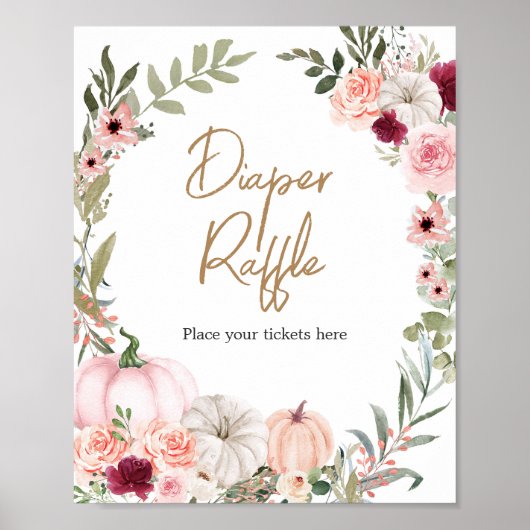 Blume Pumpkin Kinderdusche Windelwanne Herbst Wind Poster (Vorne)