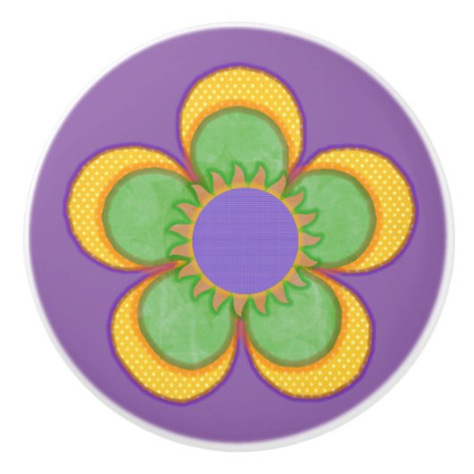 Blume Punkt Keramikknauf (Vorderseite)