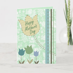 Blume, Punkte und Streifen Karte
