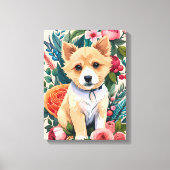 Blume Pup Leinwanddruck (Vorderseite)