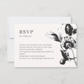 Blume QR-Code Online-Hochzeit RSVP (Vorderseite)