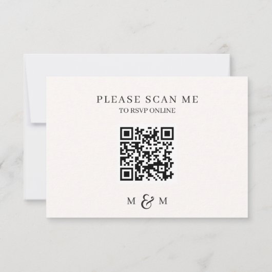 Blume QR-Code Online-Hochzeit RSVP (Rückseite)