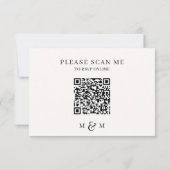 Blume QR-Code Online-Hochzeit RSVP Karte (Rückseite)