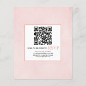 BLUME QR Code Rosa Hochzeit Einladung (Rückseite)