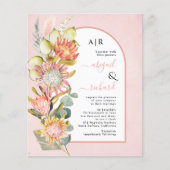 BLUME QR Code Rosa Hochzeit Einladung (Vorderseite)