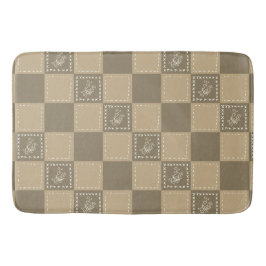 Blume-Quadrate der Mosaikdoodle Badematte