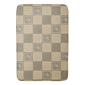 Blume-Quadrate der Mosaikdoodle Badematte (Vorderseite Vertikal)