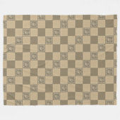 Blume-Quadrate der Mosaikdoodle Fleecedecke (Vorderseite (Horizontal))