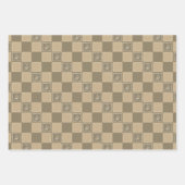 Blume-Quadrate der Mosaikdoodle Geschenkpapier Set (Vorderseite 2)